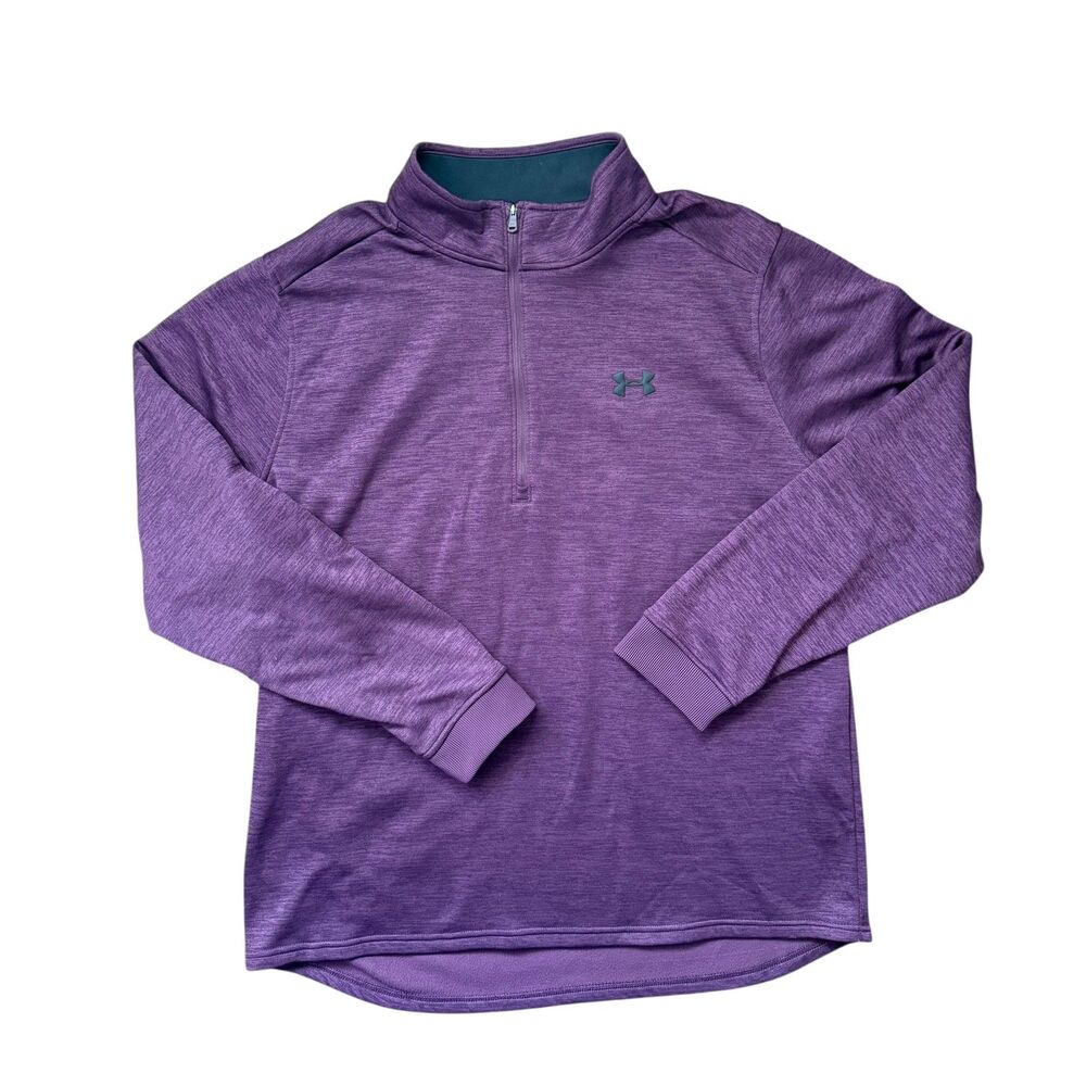 Under Armour Purple Men's 1/4 Zip Pullover Size XXL Coldgear Cozy Sweater EUC